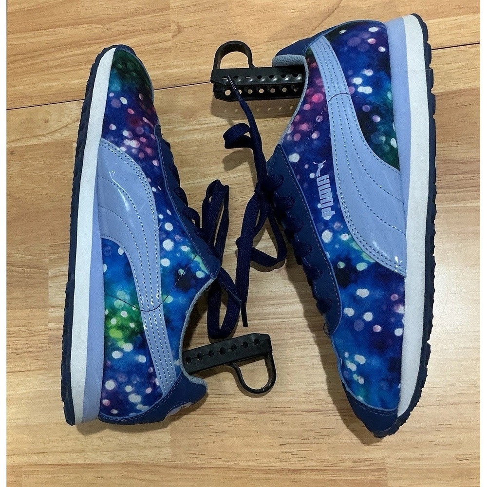Kids Sz 6 Puma Roma '68 Galaxy Outer Space Blue Sneakers Free Shipping Fit W 7.5 - Picture 2 of 8